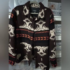 Karen Kane Chocolate and Orange Jacket